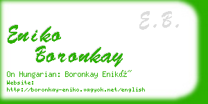 eniko boronkay business card